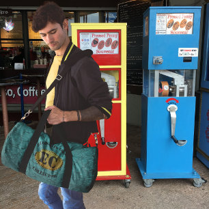 Sac De Sport Collecteur de pièce en cuir turquoise