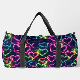 Sac De Sport Coloré Moderne Fille Néon Amour Coeur Personnalisé