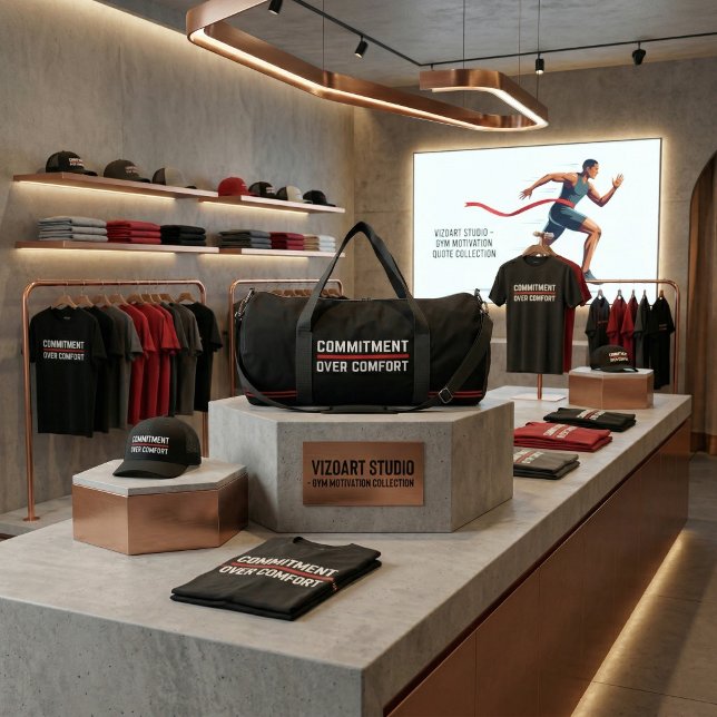 Sac De Sport Commitment Over Comfort Gym Duffel Bag (Not just a bag. A mindset. Commitment over comfort.)