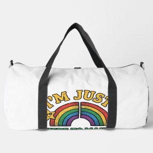 Sac De Sport Conception de chemise arc-en-ciel de fierté vintag