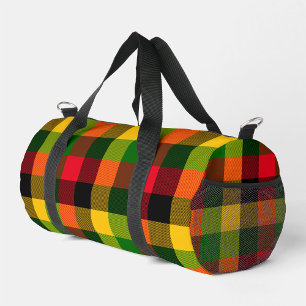 Sac De Sport Conception de motif à carreaux de couleurs africai