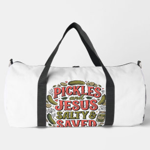 Sac De Sport Conception de T-shirt vintage Pickles et Jésus Sal