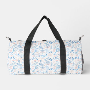 Sac De Sport Conception florale boho impression bloc bleu rose