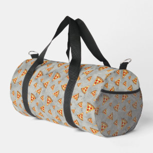 Sac De Sport Cool pizza tranches vintage gris clair motif