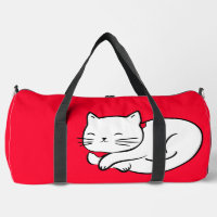 Couchage blanc mignon de chat