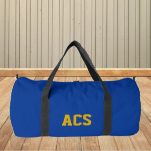 Sac De Sport Couleurs et lettres de l'école bleu royal et or