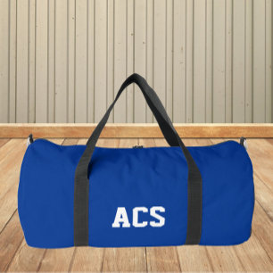 Sac De Sport Couleurs et lettres de l'école Royal Blue et blanc