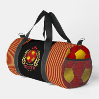 Crête rayée rouge et or avec motif à billes