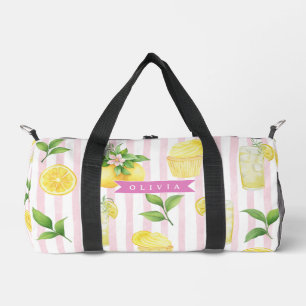 Sac De Sport Cupcake rayé à la peinture aquarelle personnalisée