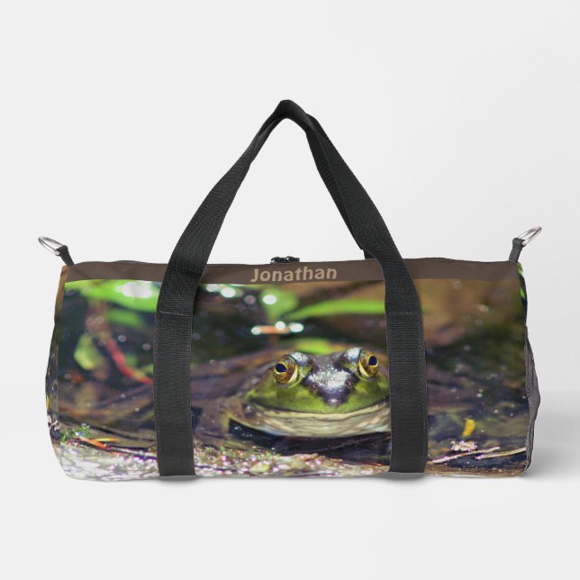 Sac De Sport Cute Bullfrog Visage Animal Personnalisé (Recto)