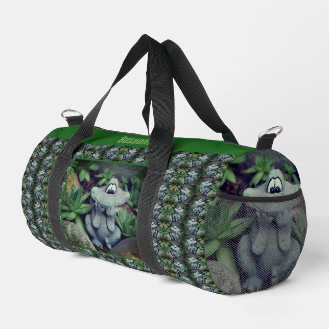 Sac De Sport Cute grenouille Succulent Jardin Personnalisé (Coin droit)