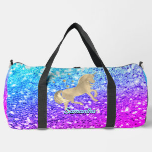 Sac De Sport Cute unicorn rose Parties scintillant arc-en-ciel 