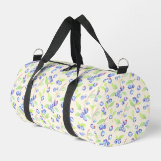 Sac De Sport Cute Watercolor Blueberry Botanical Pattern