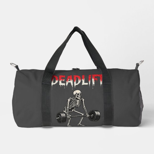 Sac De Sport Deadlift Bodybuilding Skeleton - Lifting Gym Humor (Recto)