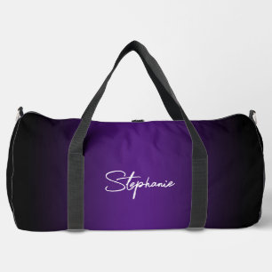 Sac De Sport Dégradé de pourpre royal sur fond de bordure noire