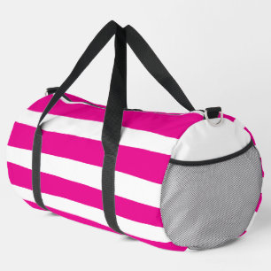 Sac De Sport Des bandes inégales en Magenta et Blanc