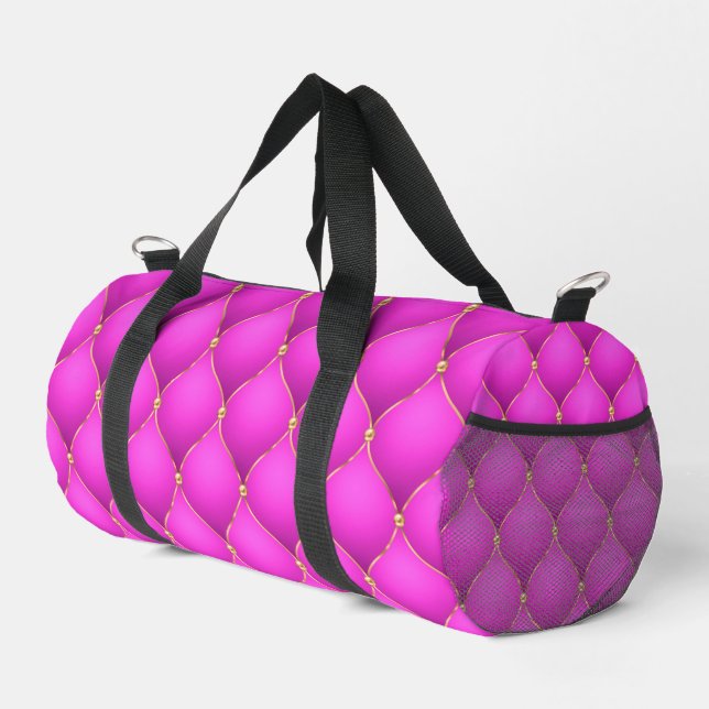 Sac De Sport Diamants d'or d'oignon rose Tufté (Coin droit)