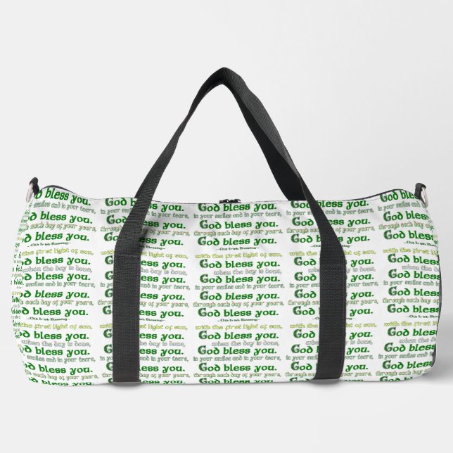 Sac De Sport Dieu te bénisse, bénédiction irlandaise (Recto)
