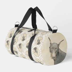 Sac De Sport Doberman Pinscher Peinture Dobie Craché Chien Art