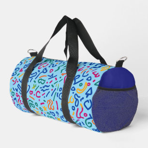 Sac De Sport Doodle amusant coloré formes vibrantes