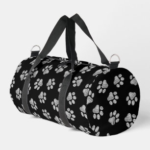 Sac De Sport Doodle Paws, pattes de chien, pattes blanches
