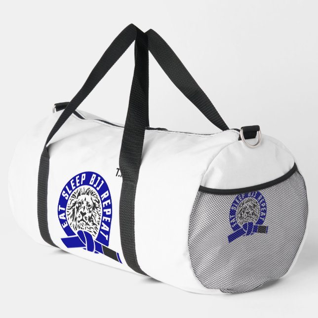 Sac De Sport Dormir Manger BJJ Répéter - Ceinture Bleue "Person (Coin droit)