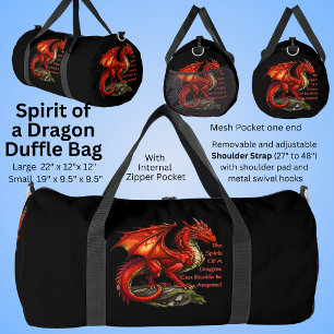 Sac De Sport Dragon vert rouge, l'esprit peut résider en tout