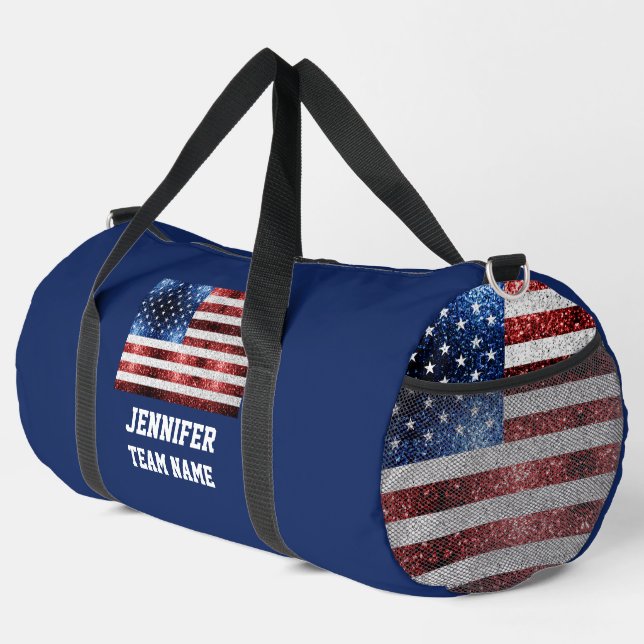 Sac De Sport drapeau américain rouge blanc brillant bleu Person (Coin droit)