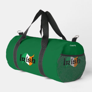 Sac De Sport Drapeau irlandais avec Police celtique Personnalis