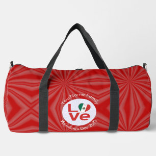Sac De Sport Drapeau personnalisé LOVE rouge mexicain