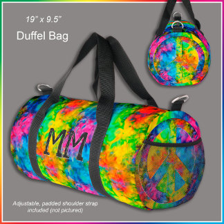 Sac De Sport [Dye-Cravate atomique] Monogramme de la paix fract