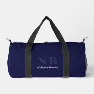 Sac De Sport Élégant classique minimal Monogramme bleu marine