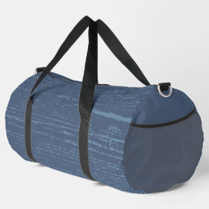 Sac De Sport Élégant grain de bois bleu