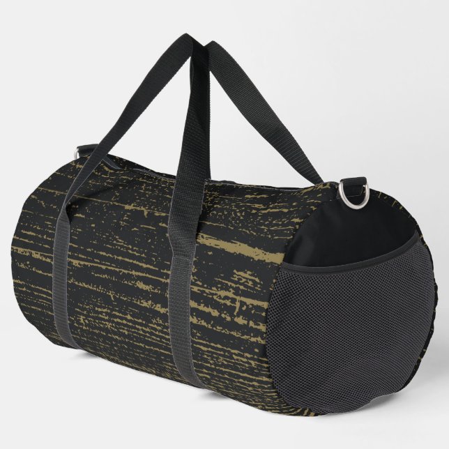 Sac De Sport Élégant grain de bois d'or noir (Coin droit)