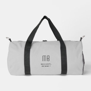 Sac De Sport Élégant gris monogramme