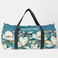 Élégant Magnolia motif floral Nom personnalisé