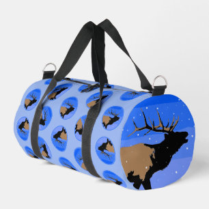 Sac De Sport Elk bouillonnant en hiver - Art original de la fau