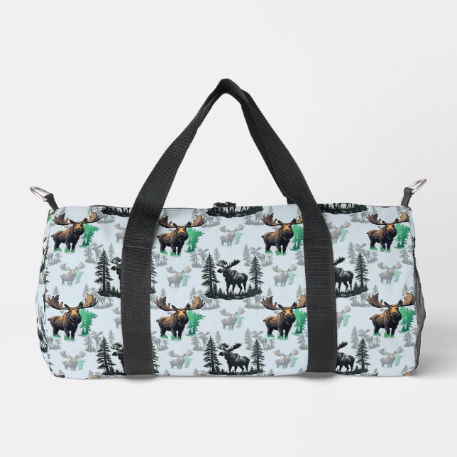 Sac De Sport Elk Moose Antlers Deer Design Motif (Recto)