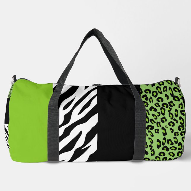Sac De Sport Empreinte de léopard, Zebra Print, Poster de anima (Recto)
