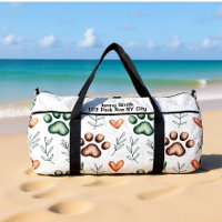 Empreinte de patte feuillue pour animaux de compag