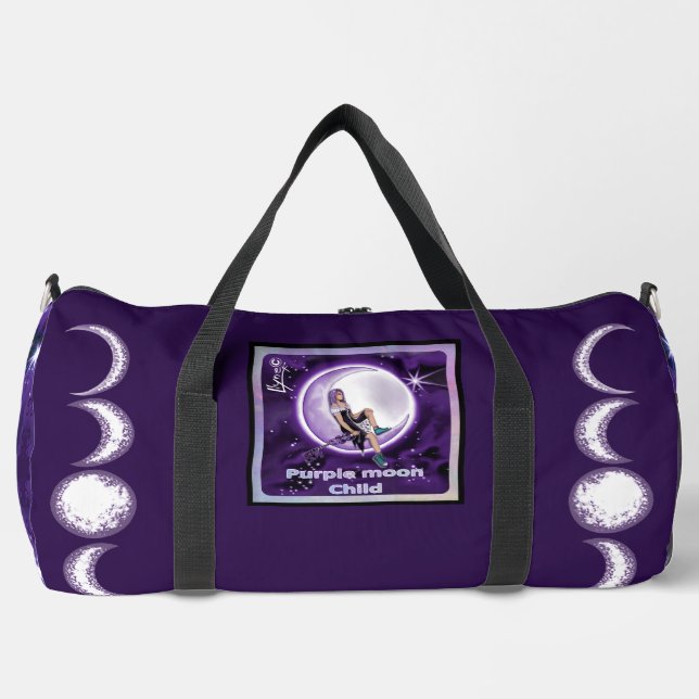 Sac De Sport Enfant de lune violette (Recto)