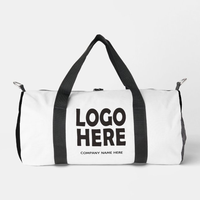 Sac De Sport Entreprise moderne noir logo personnalisé promotio (Recto)