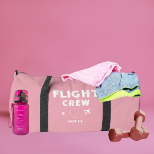 Sac De Sport Équipage de vol Rose et Blanc Enterrement de vie d