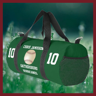 Sac De Sport Équipe de baseball, entraîneur ou joueur Vert Pers