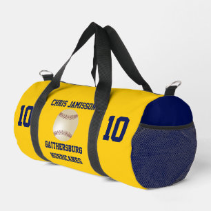 Sac De Sport Équipe de baseball, joueur entraîneur or bleu pers