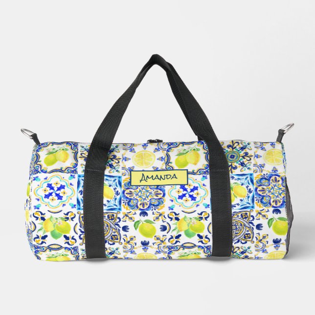 Sac De Sport Été agrumes siciliens majolica méditerranéenne (Recto)