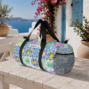 Sac De Sport Été citrique sicilien Méditerranée azulejo