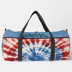 Sac De Sport Étoile patriotique Tie Dye monogramme personnalisé