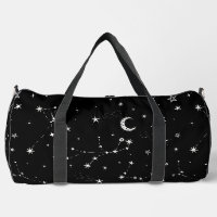 étoiles lune céleste constellations noir