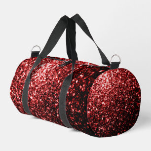 Sac De Sport Faux éclats scintillants bling rouge foncé
